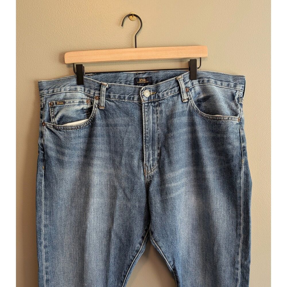 Polo Ralph Lauren Varick Slim Straight Jeans Mens 40x30 Blue Denim Pants Classic